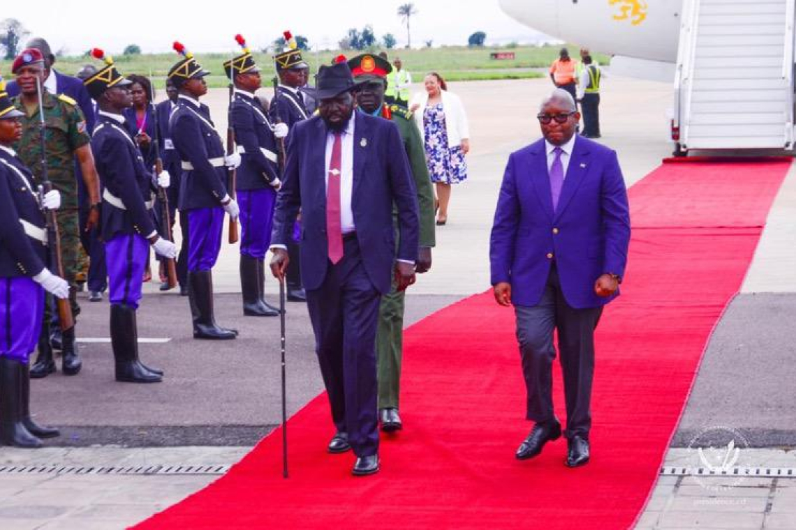 Renforcement de la paix et de la sécurité dans la CAE : Le Président Salva Kiir en visite à Kinshasa pour la paix.